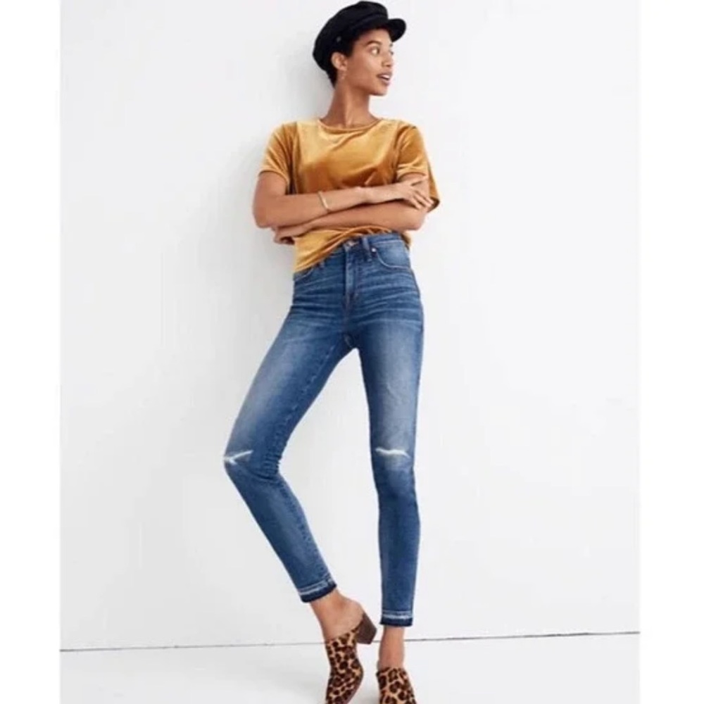Madewell 9” High Rise Distressed Skinny Jean York Wash